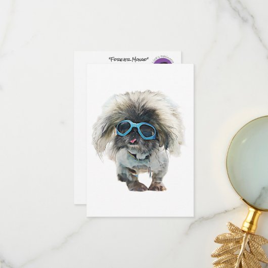 Carte à billet fixe "Forever Mongo" (Devant/Arrière en situation)