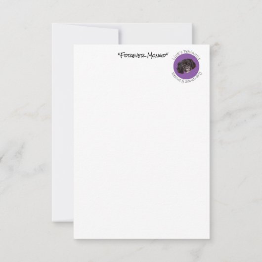 Carte à billet fixe "Forever Mongo" (Dos)