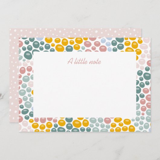 Carte à billet plat de galets (Devant / Derrière)