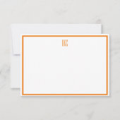 Carte à billet plat orange et blanc monogramme (Devant)
