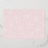 Carte à billets à Merci floral blanc délicat (Verso)