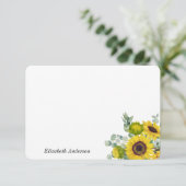 Carte à billets fixes personnalisée de tournesol f (Debout devant)