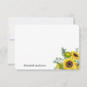 Carte à billets fixes personnalisée de tournesol f (Devant)