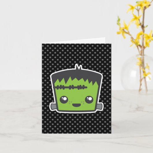 Carte à billets Kawaii Frankenstein (Fleur jaune)
