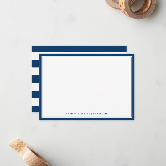 Carte à billets plats bleus de minuit (Devant/Arrière en situation)