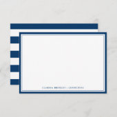 Carte à billets plats bleus de minuit (Devant / Derrière)