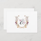 Carte à billets plats de deux Mariages Monogram Fl (Devant / Derrière)