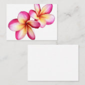 Carte à billets plats Hot Rose Plumeria Blooms (Devant / Derrière)