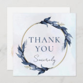 Carte à billets plats "Merci" (Devant / Derrière)