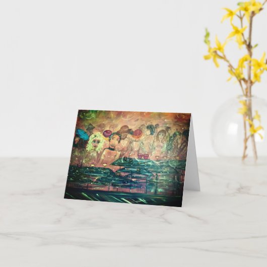 Carte à billets, salutation, invitation (Fleur jaune)