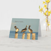 Carte à billets vierges avec pélicans Brown (Fleur jaune)