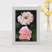 Carte à billets vierges 'Deux Roses (Fleur jaune)