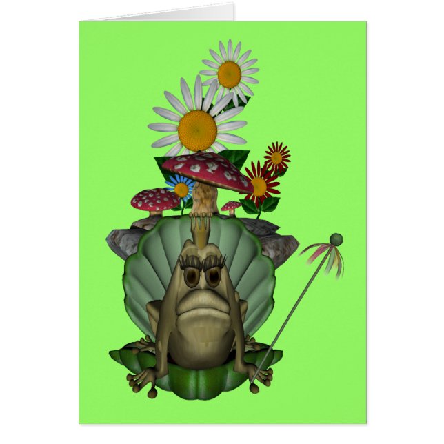 Carte à billets vierges Frog Princess On Throne (Devant)