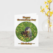 Carte A Birthday on Groundhog Day! (Fleur jaune)