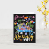 Carte À Bord Du Navire C'Est Mon 16E Voyage Croisière Va (Fleur jaune)