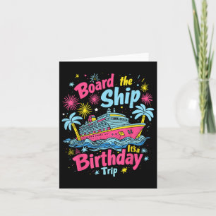 Carte À Bord Du Navire C'Est Un Anniversaire Voyage Anni
