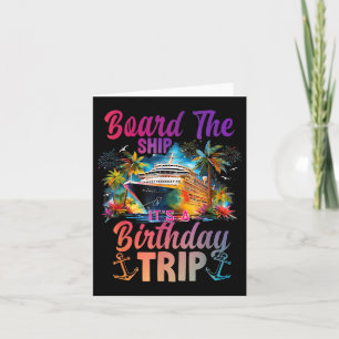 Carte À Bord Du Navire C'Est Un Anniversaire Voyage Croi
