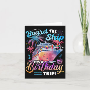 Carte À Bord Du Navire C'Est Un Anniversaire Voyage Croi