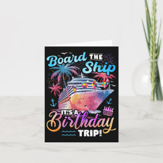 Carte À Bord Du Navire C'Est Un Anniversaire Voyage Croi