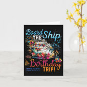 Carte À Bord Du Navire C'Est Un Anniversaire Voyage Fami (Fleur jaune)