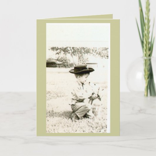 Carte a boy and his first dog (Devant)