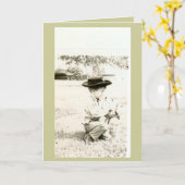 Carte a boy and his first dog (Fleur jaune)