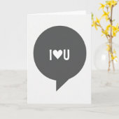 Carte à bulle Je t'aime (Fleur jaune)
