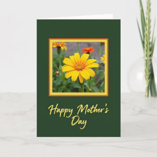 Carte à Cadre Floral Doré