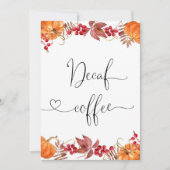 Carte à café Fall Decaf (Devant)