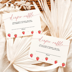 Carte à carreaux, Baby shower fraise