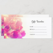 Carte à carter pour tulipes rétro / bon cadeau (Devant / Derrière)