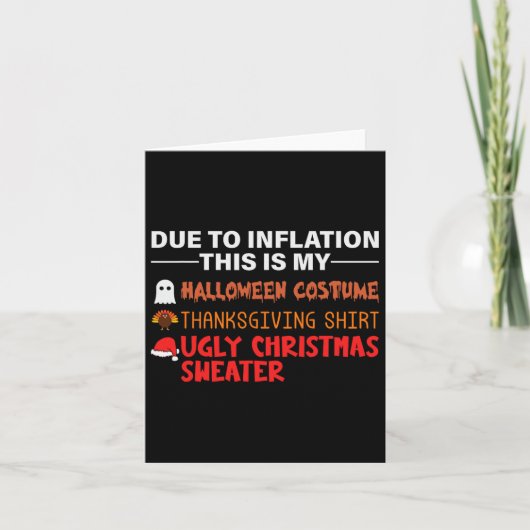Carte A Cause De L'Inflation, C'Est Mon Action De grâce (Devant)