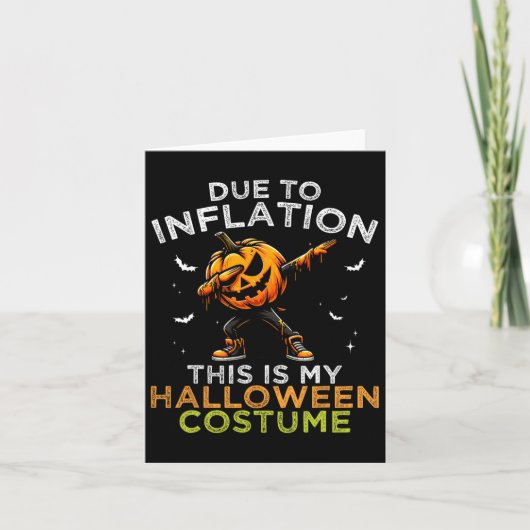 Carte A Cause De L'Inflation C'Est Mon Costum D'Hallowee (Devant)