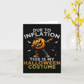 Carte A Cause De L'Inflation C'Est Mon Costum D'Hallowee (Fleur jaune)