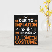 Carte A Cause De L'Inflation C'Est Mon Costume D'Hallowe (Fleur jaune)