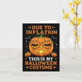 Carte A Cause De L'Inflation C'Est Mon Costume D'Hallowe (Fleur jaune)
