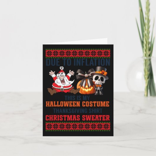 Carte A Cause De L'Inflation C'Est Mon Costume D'Hallowe (Devant)