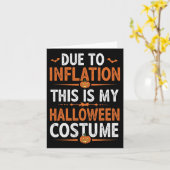 Carte A Cause De L'Inflation C'Est Mon Costume D'Hallowe (Fleur jaune)
