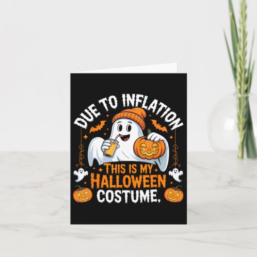 Carte A Cause De L'Inflation C'Est Mon Costume D'Hallowe (Devant)