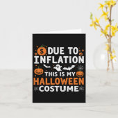 Carte A Cause De L'Inflation C'Est Mon Costume D'Hallowe (Fleur jaune)