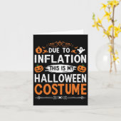 Carte A Cause De L'Inflation C'Est Mon Costume D'Hallowe (Fleur jaune)