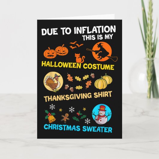 Carte A Cause De L'Inflation C'Est Mon Costume D'Hallowe (Devant)