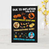 Carte A Cause De L'Inflation C'Est Mon Costume D'Hallowe (Fleur jaune)