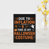 Carte A Cause De L'Inflation C'Est Mon Costume D'Hallowe (Fleur jaune)
