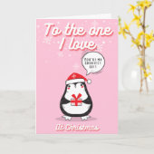 Carte À celui que j'aime Noël rose (Fleur jaune)