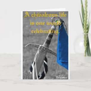 Carte "A Chivalrous Life" Birthday Card