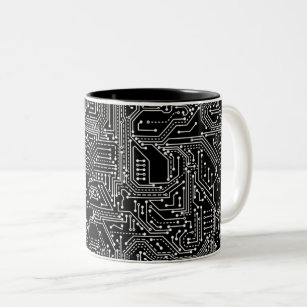 Carte à circuit informatique - Mug à café à deux t