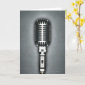 Carte A Classic microphone (Fleur jaune)