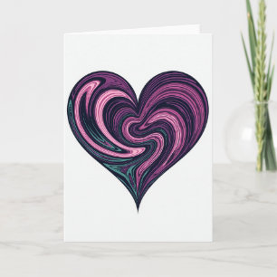 Carte à cœur en spirale simple
