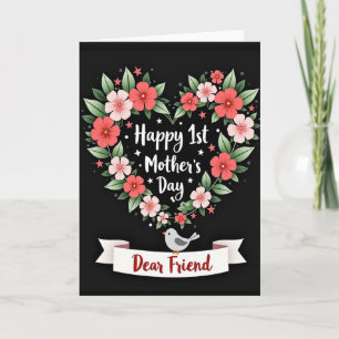 Carte à cœur floral lumineux